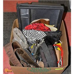 LARGE BOX OF VARIOUS WORK GEAR, SHOP
