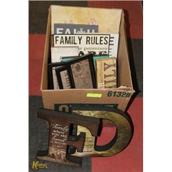 LARGE BOX FULL OF PLAQUES WITH