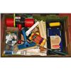 Image 1 : BOX OF PAINTING SUPPLIES.