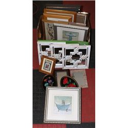 BOX W/ESTATE COLLECTION OF PICTURES &