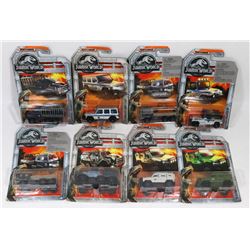 LOT OF 8 SEALED MATCHBOX JURASSIC WORLD 1/24 SCALE