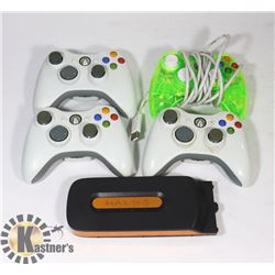 BOX WITH 3 WHITE XBOX 360 CORDLESS