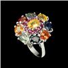 Image 1 : Natural  6x4mm Fancy Color Sapphire & Ruby Ring