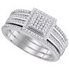 Image 1 : 10KT White Gold 0.35CTW DIAMOND MICRO-PAVE BRIDAL RING