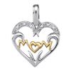 925 Sterling Silver White 0.03CTW DIAMOND MOM PENDANT