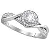 Image 1 : 10KT White Gold 0.34CTW DIAMOND FASHION RING