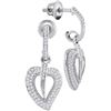 Image 1 : 10KT White Gold 0.40CTW DIAMOND MICRO-PAVE EARRINGS