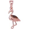 10KT Rose Gold 0.013CTW DIAMOND BIRD PENDANT