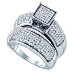 925 Sterling Silver White 0.63CTW DIAMOND MICRO PAVE BR