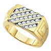 Image 1 : 10K Yellow-gold 0.51CT DIAMOND FASHION MENS RING