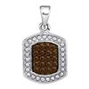 Image 1 : 925 Sterling Silver White 0.20CTW DIAMOND MICRO-PAVE PE