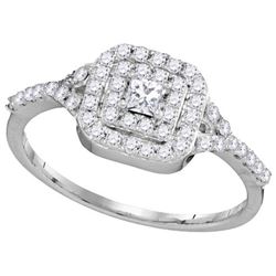 10KT White Gold 0.50CTW DIAMOND BRIDAL RING