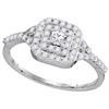 Image 1 : 10KT White Gold 0.50CTW DIAMOND BRIDAL RING