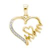 Image 1 : 925 Sterling Silver Yellow 0.06CTW DIAMOND "MOM" PENDAN