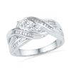 Image 1 : 10KT White Gold 0.50CTW DIAMOND FASHION RING