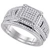 Image 1 : 10KT White Gold 0.50CTW DIAMOND MICRO-PAVE BRIDAL RING
