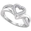 Image 1 : 925 Sterling Silver White 0.13CTW DIAMOND FASHION RING