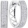 Image 1 : 10KT White Gold 0.33CTW DIAMOND MICRO-PAVE EARRINGS