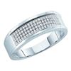 Image 1 : 10KT White Gold 0.25CTW DIAMOND MICRO PAVE BAND