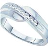 Image 1 : 14K White-gold 0.25CTW ROUND DIAMOND MENS FASHION BAND