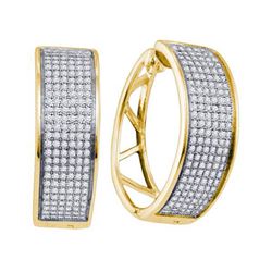 925 Sterling Silver Yellow 0.91CTW DIAMOND MICRO PAVE E