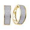 Image 1 : 925 Sterling Silver Yellow 0.91CTW DIAMOND MICRO PAVE E