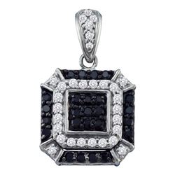 10KT White Gold 0.48CTW DIAMOND FASHION PENDANT