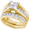 Image 1 : 10K Yellow-gold 0.47CT DIAMOND INVISIBLE BRIDAL SET