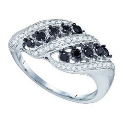 10KT White Gold 0.50CT BLACK DIAMOND FASHION RING