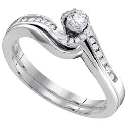 10KT White Gold 0.28CTW DIAMOND FASHION RING