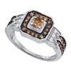 10KT White Gold 0.68CT DIAMOND 0.25CT-CRD BRIDAL RING