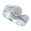 10KT White Gold 0.33CTW DIAMOND MICRO PAVE RING