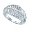 Image 1 : 10KT White Gold 0.40CT DIAMOND MICRO-PAVE RING