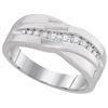 Image 1 : 10KT White Gold 0.25CTW DIAMOND MENS FASHION BAND