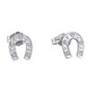 Sterling Silver Natural Diamond Accent Lucky Horseshoe