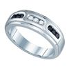 10KT White Gold 0.36CTW DIAMOND MENS BAND