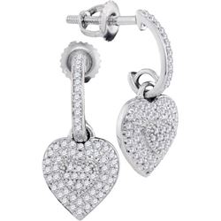 10KT White Gold 0.33CTW DIAMOND MICRO-PAVE EARRINGS
