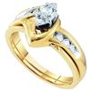 Image 1 : 10KT Yellow Gold 0.24CTW DIAMOND LADIES BRIDAL RING