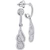 Image 1 : 10KT White Gold 0.40CTW DIAMOND MICRO-PAVE EARRINGS