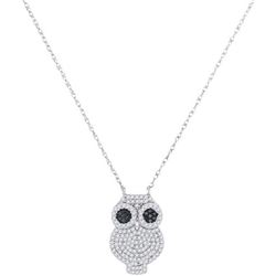 10KT White Gold 0.38CTW DIAMOND FASHION NECKLACE