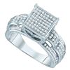 Image 1 : 10KT White Gold 0.40CTW DIAMOND LADIES MICRO PAVE RING