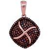 10KT Rose Gold 0.33CTW DIAMOND MICRO-PAVE PENDANT