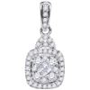 14KT White Gold 0.44CTW-Diamond FASHION PENDANT