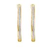 Image 1 : 10KT Yellow Gold 0.15CTW DIAMOND MICRO PAVE HOOPS