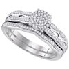 Image 1 : 10KT White Gold 0.25CTW DIAMOND BRIDAL SET