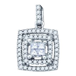 14KT White Gold 0.31CTW DIAMOND FASHION PENDANT