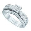 Image 1 : 10KT White Gold 0.25CTW DIAMOND MICRO PAVE BRIDAL SET