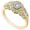 Image 1 : 10KT Yellow Gold 0.34CTW DIAMOND FLOWER RING