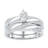 Image 1 : 10KT White Gold 0.25CTW DIAMOND BRIDAL SET