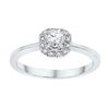 Image 1 : 10KT White Gold 0.25CTW DIAMOND 0.20CT-CRD BRIDAL RING